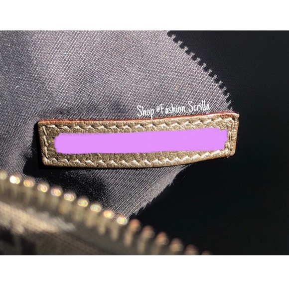 Fendi Zuchino Metallic Tobacco Brown Studded Gold Mini Forever Boston - Picture 6 of 13